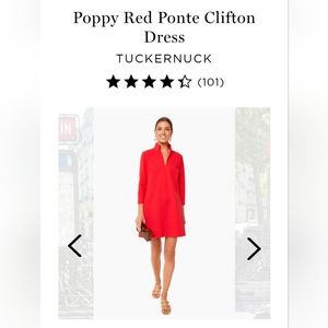 NWT Tuckernuck Poppy Red Ponte Clifton Dress in Medium